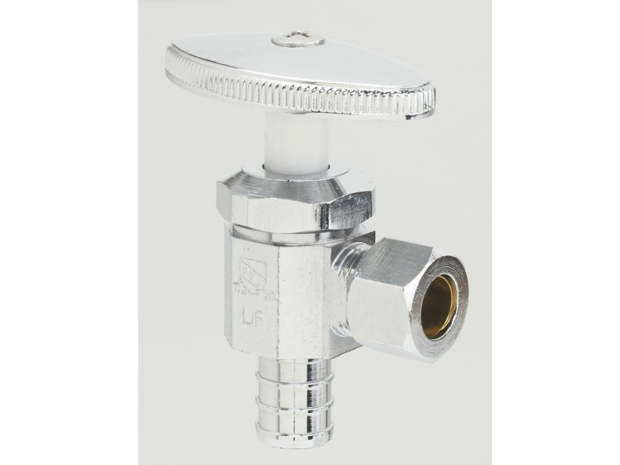 Valves, Fittings & Connectors ProLine Series Angle Stops | Chrome Plated Brass 1/2-In Pex X 3/8-In Comp Angle Stop