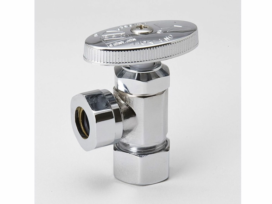 Valves, Fittings & Connectors ProLine Series Angle Stops | Chrome Plated Brass 5/8-In Comp X 7/16-In Slip Angle Stop