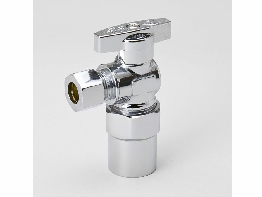 Valves, Fittings & Connectors ProLine Series Angle Stops | Chrome Plated Brass 1/2-In Cpvc X 3/8-In Comp Angle Stop