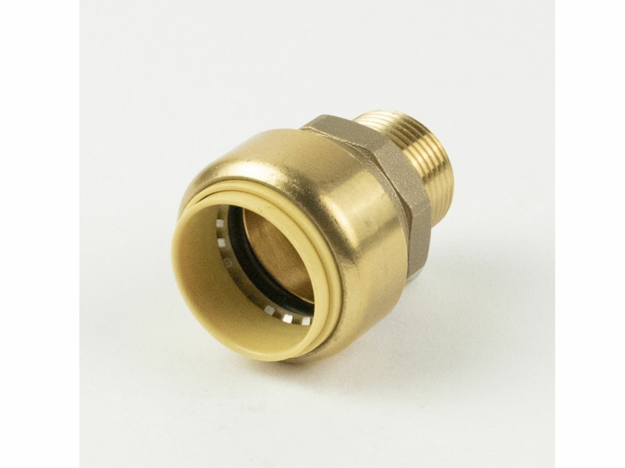 Valves, Fittings & Connectors ProLine Series Brass Push Fit | 1-In Pf X 3/4-In Mip Brass Push Fit Male Adapter