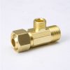 Valves, Fittings & Connectors ProLine Series Metal | Brass 1/2-In Npsm X 1/2-In Npsm X 1/4-In Npsm Ez-Connect Tee