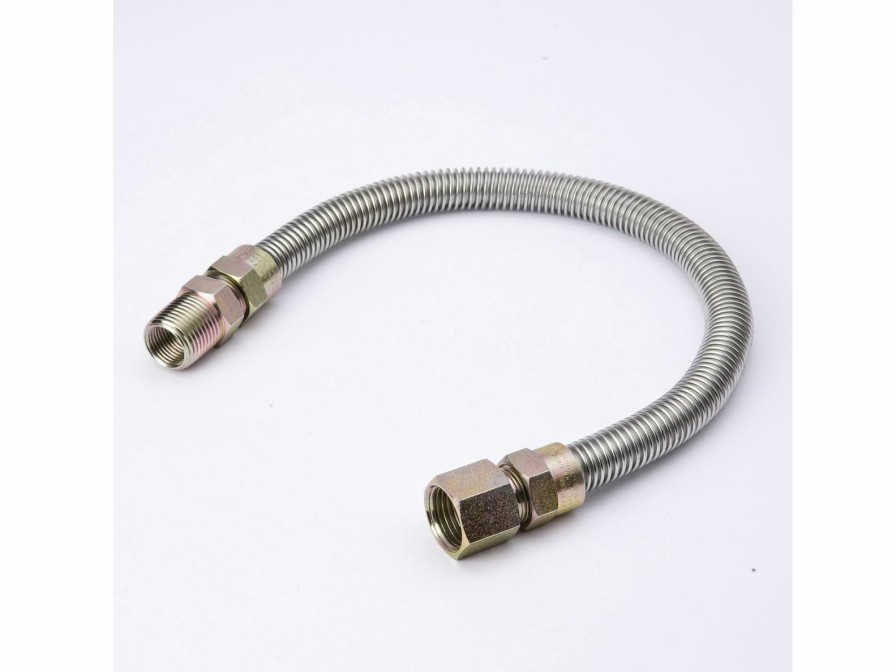 Valves, Fittings & Connectors ProLine Series Uncoated Flexible Gas Connectors | 18-In 3/8-In Id Csst Gas Connector - 1/2-In Mip X 1/2-In Fip