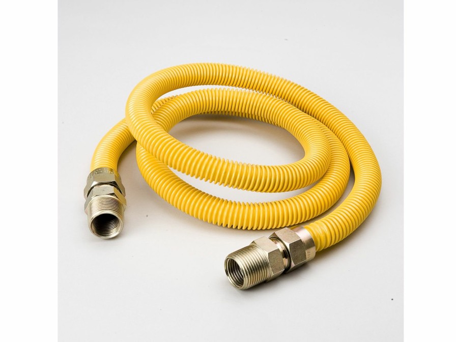 Valves, Fittings & Connectors ProLine Series Yellow Epoxy Coated Flexible Gas Connectors | 36-In 1/2-In Id Yellow Coated Csst Gas Connector - 3/4-In Mip X 3/4-In Mip