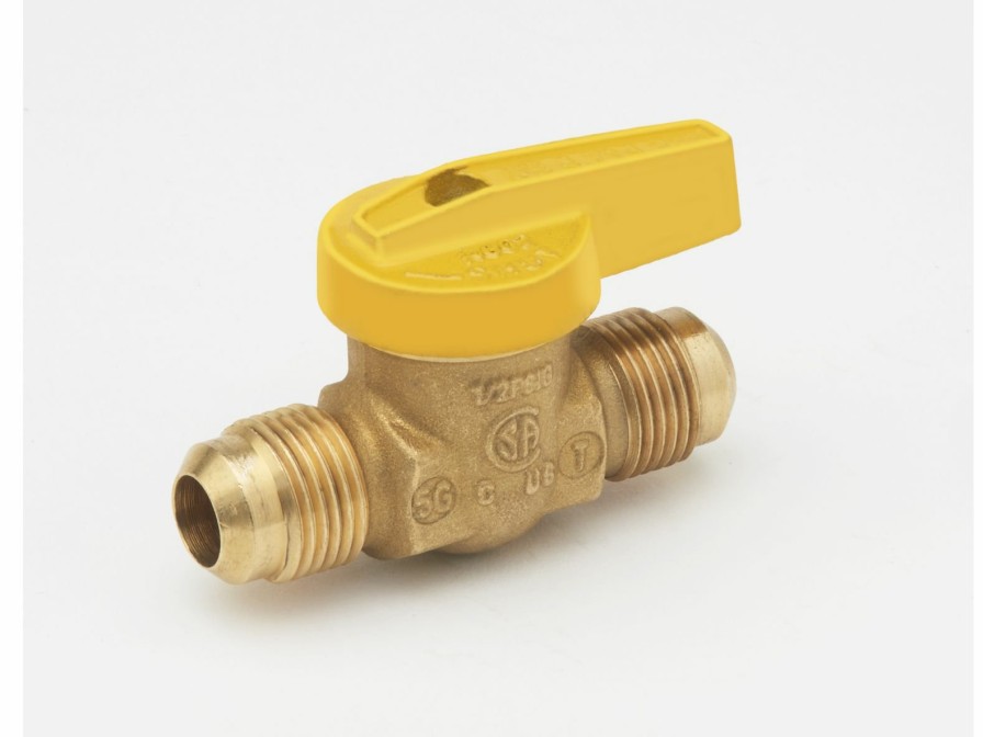 Valves, Fittings & Connectors ProLine Series Gas Valves | Brass 3/8-In Fl X 3/8-In Fl 1-Pc Body Gas Valve