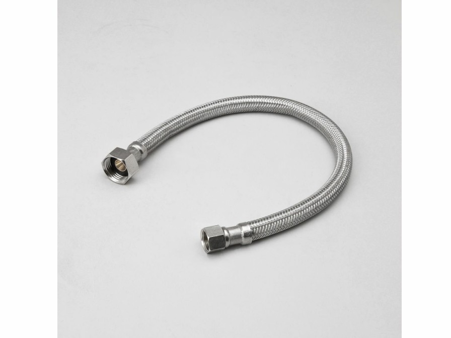 Valves, Fittings & Connectors ProLine Series Faucet Connectors | 3/8-In Comp X 1/2-In Fip X 96-In Braided Stainless Steel Faucet Supply Line