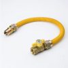 Valves, Fittings & Connectors ProLine Series Yellow Epoxy Coated Flexible Gas Connectors | 24-In 1/2-In Id Yellow Coated Csst Gas Connector - 1/2-In Mip X 1/2-In Fip