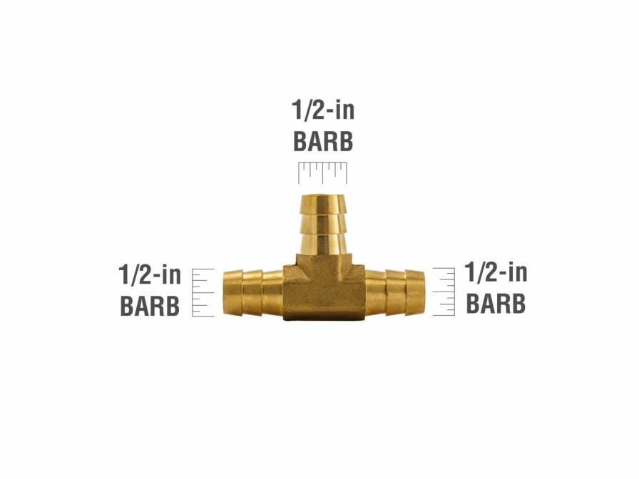 Proline Series 1/2-in x 1/2-in Barbed Adapter Fitting in the Brass