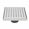 Bath & Kitchen Products B&K Square Models | 4-In Polished Chrome Zero Pattern Square 2-In Shower Drain