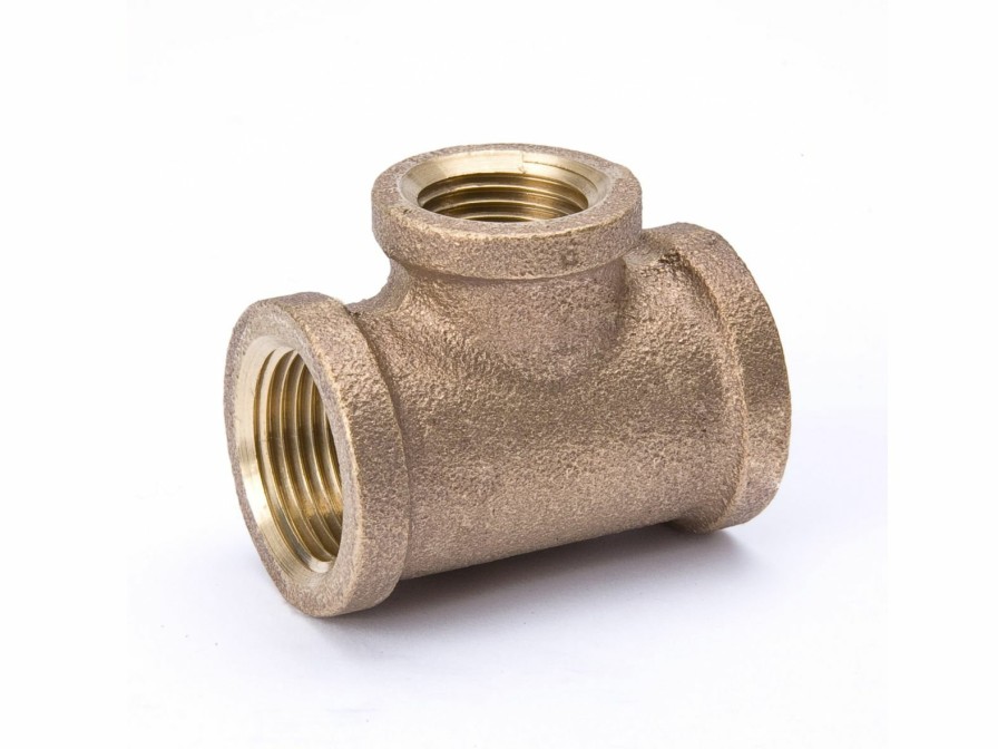 Piping Systems Southland Fittings | 3/4-In X 1/2-In Fip Red Brass 2-Way Reducing Tee