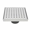 Bath & Kitchen Products B&K Square Models | 6-In Polished Chrome Zero Pattern Square 2-In Shower Drain