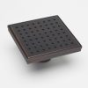 Bath & Kitchen Products B&K Square Models | 6-In Oil Rubbed Bronze Zero Pattern Square 2-In Shower Drain