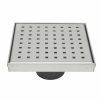 Bath & Kitchen Products B&K Square Models | 6-In Brushed Nickel Compact Grid Pattern Square 2-In Shower Drain