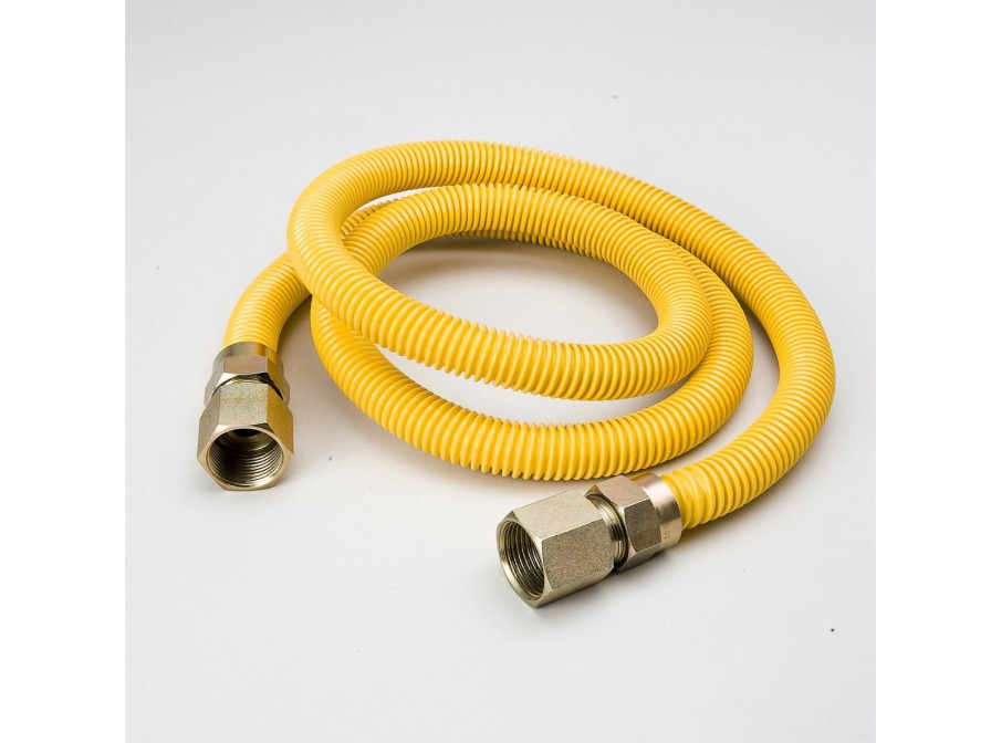 Valves, Fittings & Connectors ProLine Series Yellow Epoxy Coated Flexible Gas Connectors | 36-In 1/2-In Id Yellow Coated Csst Gas Connector - 1/2-In Fip X 1/2-In Fip