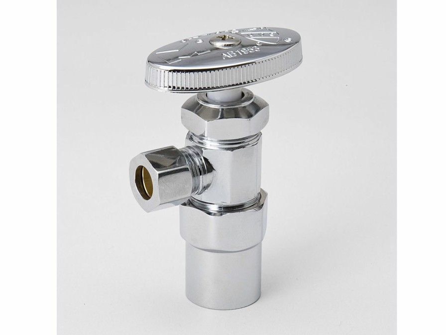 Valves, Fittings & Connectors ProLine Series Angle Stops | Chrome Plated Brass 1/2-In Cpvc X 3/8-In Comp Angle Stop