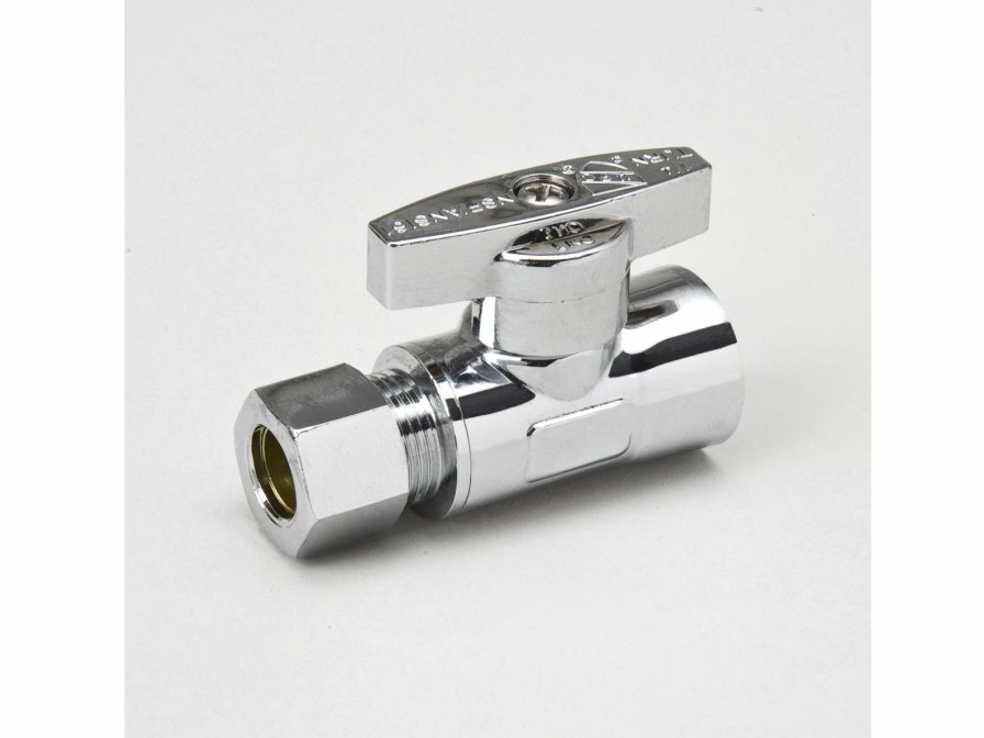 Valves, Fittings & Connectors ProLine Series Straight Stops | Chrome Plated Brass 1/2-In Fip X 1/2-In Comp Straight Stop