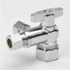 Valves, Fittings & Connectors ProLine Series Dual Outlet Stops | Chrome Plated Brass 5/8-In Comp X 3/8-In Comp X 1/4-In Comp Dual Outlet Stop