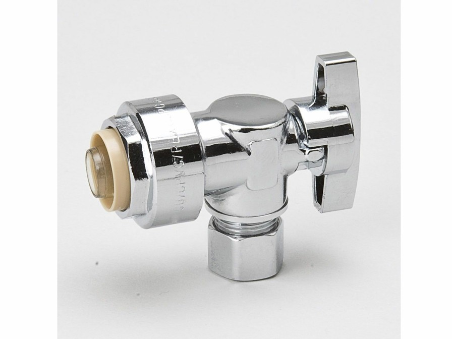 Valves, Fittings & Connectors ProLine Series Angle Stops | Chrome Plated Brass 1/2-In Pf X 3/8-In Comp Angle Stop W/Loose Key