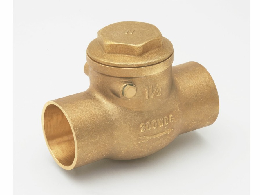 Valves, Fittings & Connectors ProLine Series Plumbing Valves | Brass 1-1/4-In Swt X 1-1/4-In Swt Swing Check Valve - Lead-Free