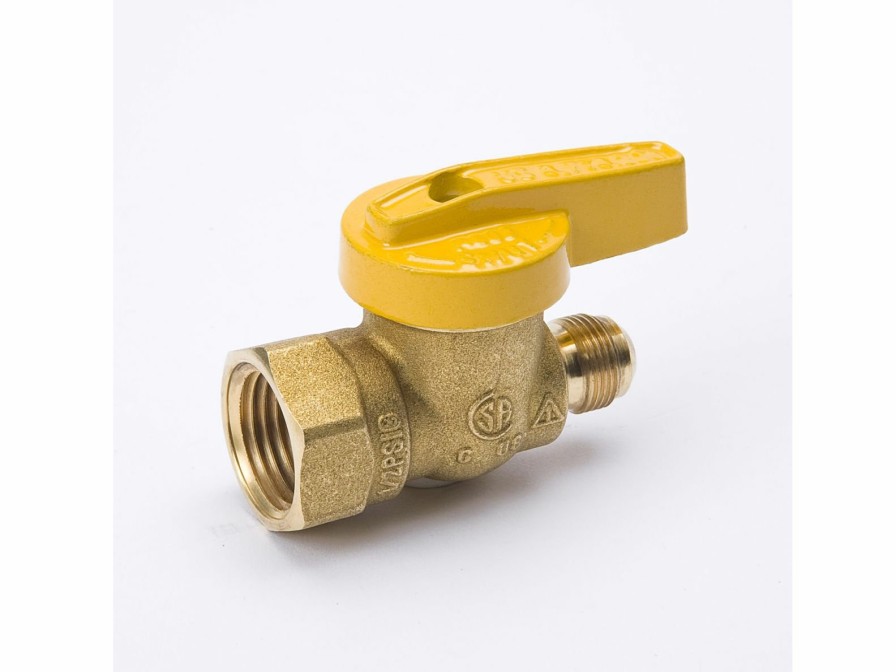 Valves, Fittings & Connectors ProLine Series Gas Valves | Brass 9/16 - 24-In Fine Fl X 1/2-In Fip 1-Pc Body Gas Valve