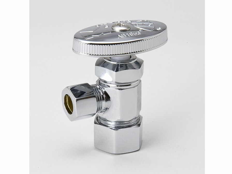 Valves, Fittings & Connectors ProLine Series Angle Stops | Chrome Plated Brass 5/8-In Comp X 3/8-In Comp Angle Stop