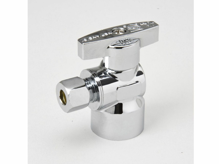 Valves, Fittings & Connectors ProLine Series Angle Stops | Chrome Plated Brass 1/2-In Fip X 1/4-In Comp Angle Stop