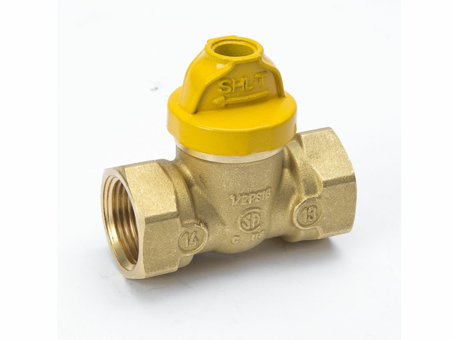 Valves, Fittings & Connectors ProLine Series Gas Valves | 3/4-In Fip Brass 1-Piece Safety Handle Gas Ball Valve Series 7701Gso