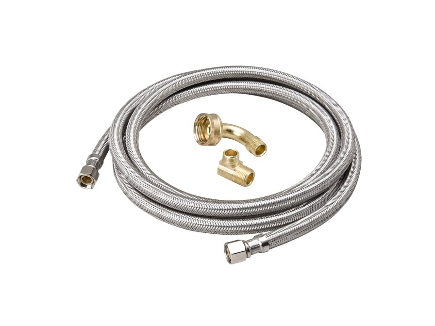 Valves, Fittings & Connectors ProLine Series Appliance Connectors | 3/8-In Comp X 3/8-In Comp X 60-In Braided Sainless Steel Dishwasher Connector