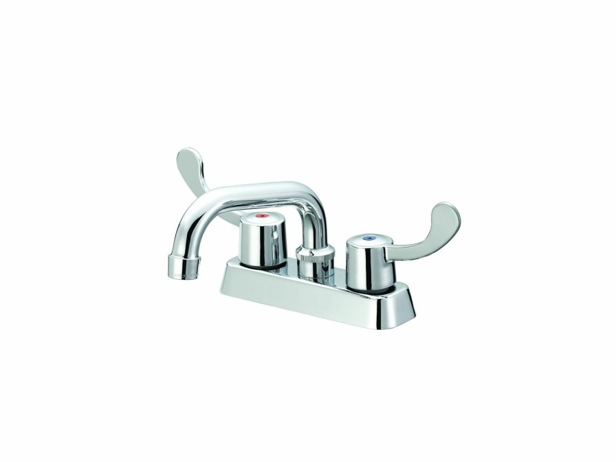 Bath & Kitchen Products B&K Utility | Two Metal Ada Lever Handle - 6" Spout - Chrome