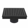 Bath & Kitchen Products B&K Square Models | 4-In Matte Black Zero Pattern Square 2-In Shower Drain