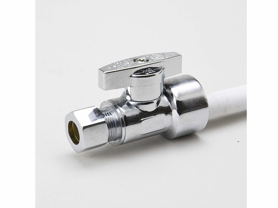 Valves, Fittings & Connectors ProLine Series Straight Stops | Chrome Plated Brass 1/2-In Fip X 3/8-In Comp Straight Stop