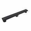 Bath & Kitchen Products B&K Linear Models | 24-In Matte Black Tile-In Linear 2-In Shower Drain