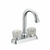 Bath & Kitchen Products B&K Bar | Two Acrylic Handle - Round Base - Chrome