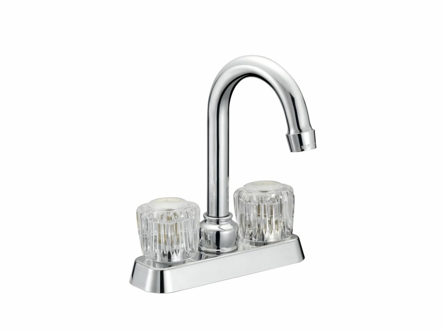 Bath & Kitchen Products B&K Bar | Two Acrylic Handle - Round Base - Chrome