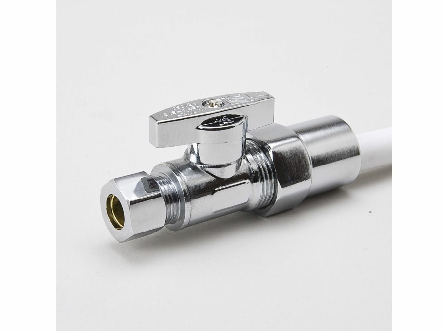 Valves, Fittings & Connectors ProLine Series Straight Stops | Chrome Plated Brass 1/2-In Cpvc X 3/8-In Comp Straight Stop