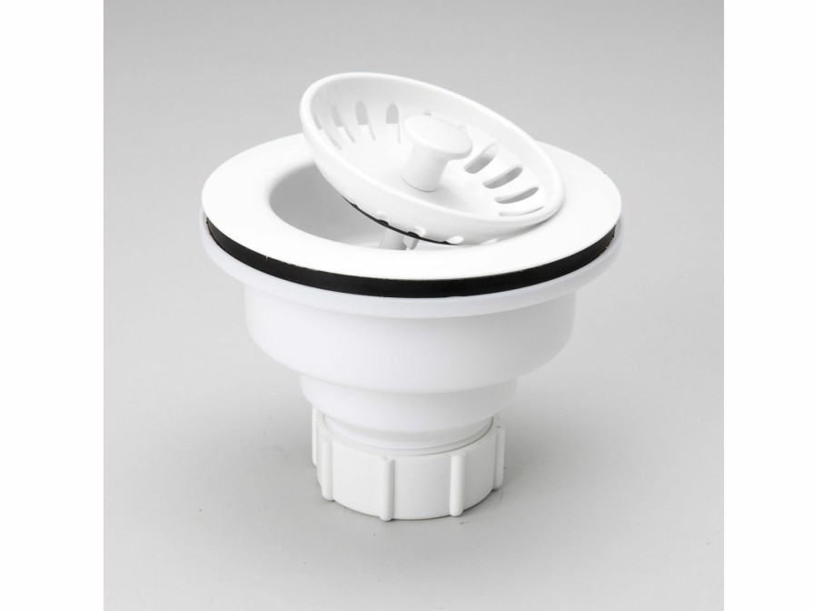 Bath & Kitchen Products B&K Drains & Strainers | White Plastic Sink Strainer 4-1/2-In Flange