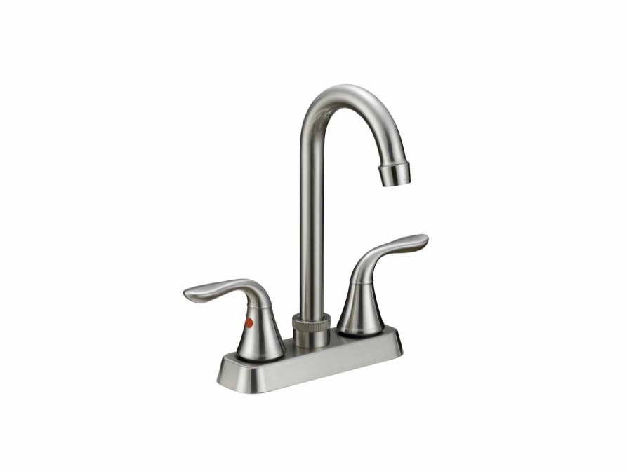 Bath & Kitchen Products B&K Bar | Two Metal Ada Lever Handle - Round Base - Brushed Nickel