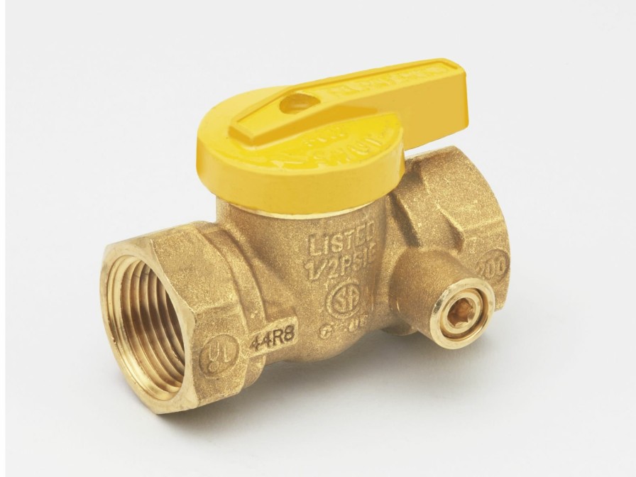 Valves, Fittings & Connectors ProLine Series Gas Valves | Brass 3/4-In Fip X 3/4-In Fip Gas Valve W/Side Tap