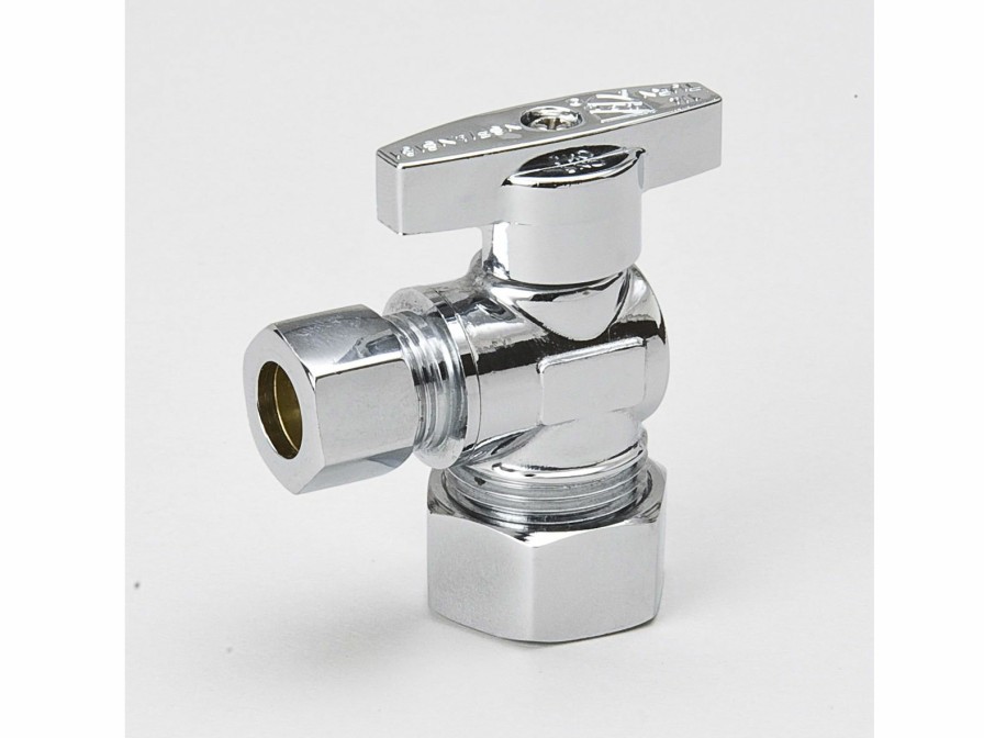 Valves, Fittings & Connectors ProLine Series Angle Stops | Chrome Plated Brass 5/8-In Comp X 3/8-In Comp Angle Stop