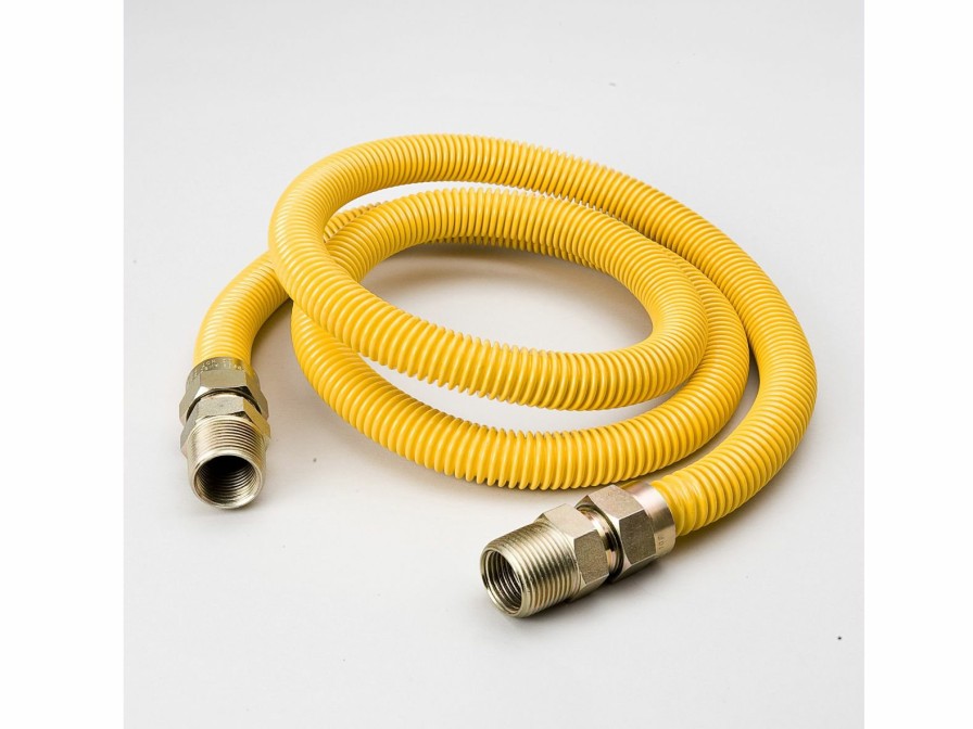 Valves, Fittings & Connectors ProLine Series Yellow Epoxy Coated Flexible Gas Connectors | 48-In 1/2-In Id Yellow Coated Csst Gas Connector - 1/2-In Mip X 1/2-In Mip