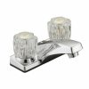 Bath & Kitchen Products B&K Lavatory | Two Acrylic Handle W/ Pop-Up - Square Base - Chrome