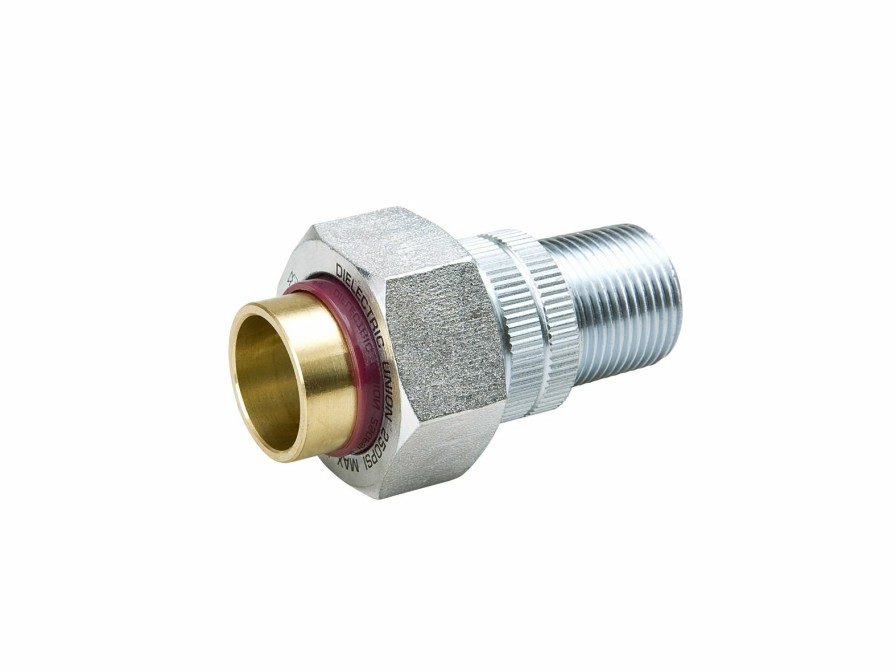 Valves, Fittings & Connectors ProLine Series | Galvanized Steel 3/4-In Mip X 3/4-In Swt Dielectric Union