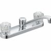 Bath & Kitchen Products B&K Kitchen | Two Acrylic Handle Less Spray - Round Base - Brass Waterways - Chrome