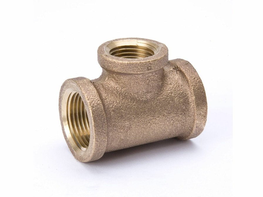 Piping Systems Southland Fittings | 1-1/4-In X 1-In Fip Red Brass 2-Way Reducing Tee