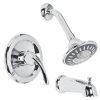 Bath & Kitchen Products B&K Tub & Shower | Single Metal Lh W/ Large Self Cleaning Showerhead & Spout - Chrome