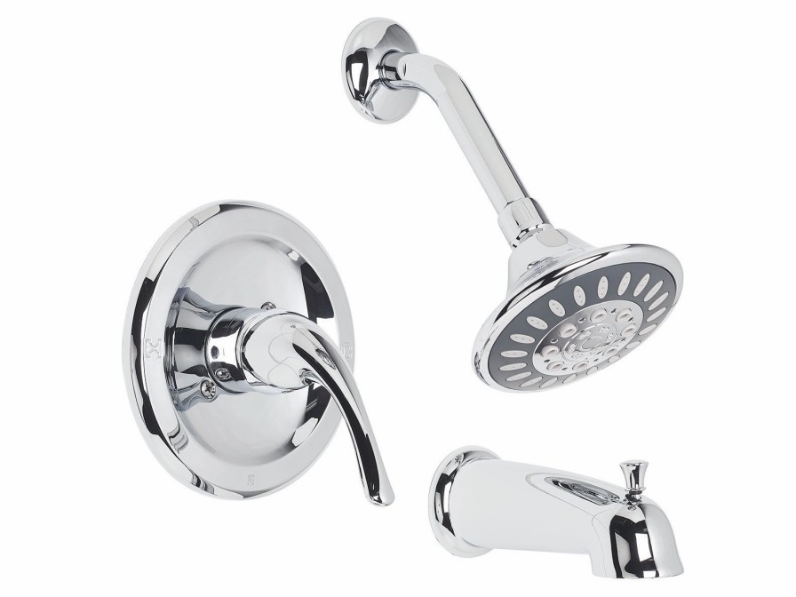 Bath & Kitchen Products B&K Tub & Shower | Single Metal Lh W/ Large Self Cleaning Showerhead & Spout - Chrome