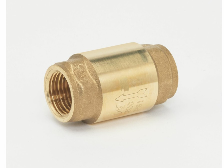 Valves, Fittings & Connectors ProLine Series Plumbing Valves | Brass 1/2-In Fip X 1/2-In Fip In-Line Check Valve - Lead-Free