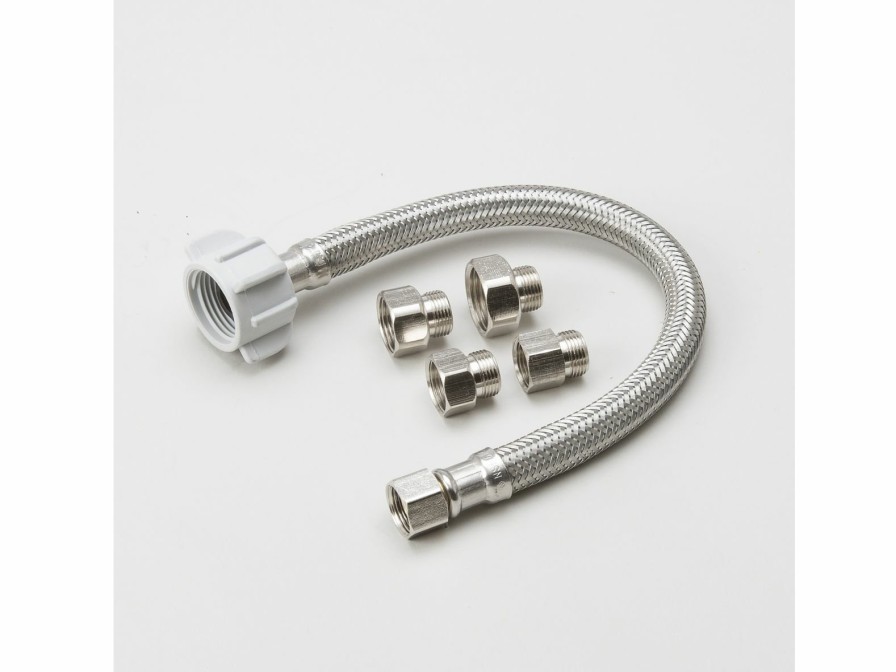 Valves, Fittings & Connectors ProLine Series Toilet Connectors | 3/8-In Comp X 7/8-In Bc X 12-In Braided Stainless Steel Universal Toilet Connector