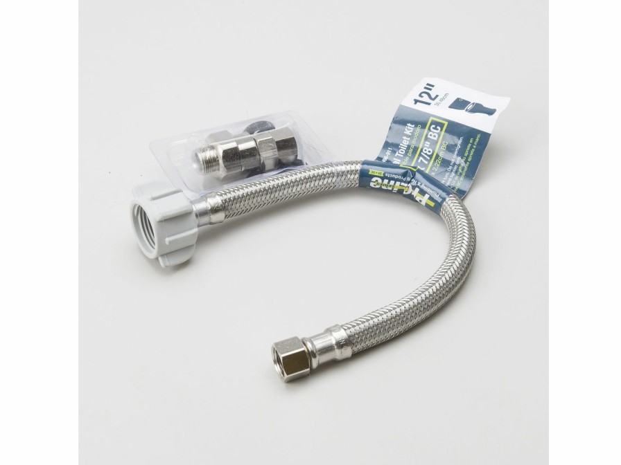 Valves, Fittings & Connectors ProLine Series Toilet Connectors | 3/8-In Comp X 7/8-In Bc X 12-In Braided Stainless Steel Universal Toilet Connector