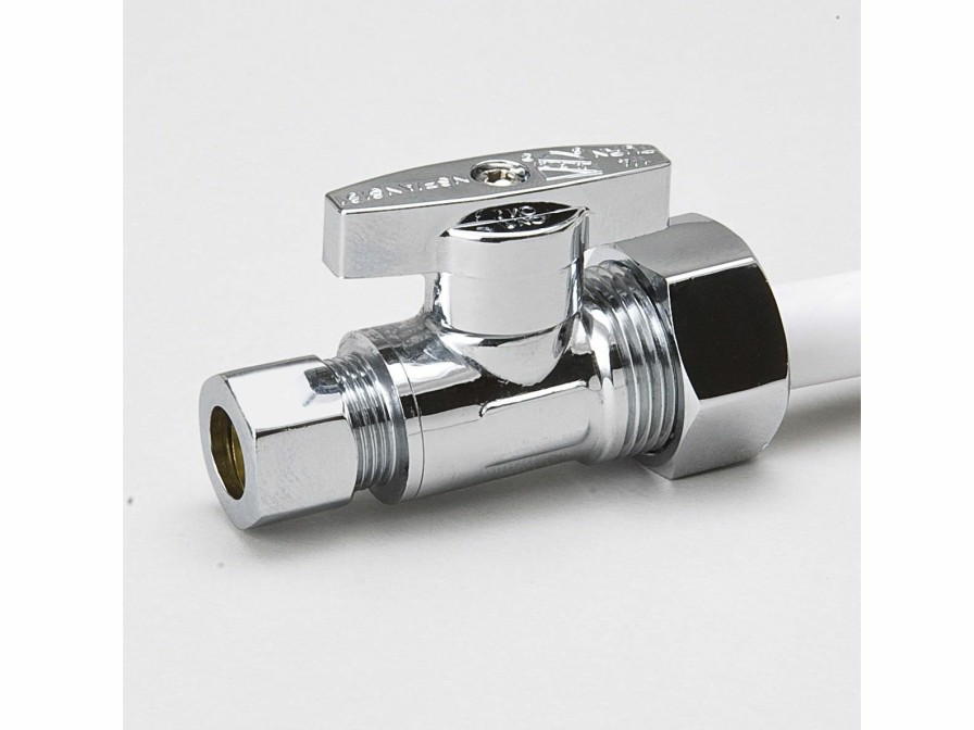 Valves, Fittings & Connectors ProLine Series Straight Stops | Chrome Plated Brass 5/8-In Comp X 3/8-In Comp Straight Stop