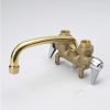 Bath & Kitchen Products B&K Utility | Traditional Rough Brass Laundry Tray Faucet - Chrome Handles